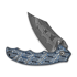 CIVIVI Pentad Damascus k&auml;&auml;nt&ouml;veitsi, Blue/White Vortex Micarta C24068-DS1