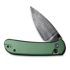 CIVIVI Qubit, Green Aluminium, Black Hand Rubbed Damascus C22030E-DS1