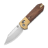 CIVIVI - Yonder Clip Point, Guibourtia & Stonewash Brass, Satin