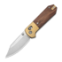 CIVIVI Yonder Clip Point, Guibourtia & Stonewash Brass, Satin C25026-1