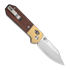 CIVIVI Yonder Clip Point, Guibourtia & Stonewash Brass, Satin C25026-1