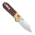 CIVIVI Yonder Clip Point, Guibourtia & Stonewash Brass, Satin C25026-1
