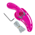 CRKT Bear Claw kniv, combo edge, pink