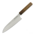 Japanese kitchen knife Demko Knives Santoku VG10 San Mai, Red Oak
