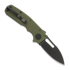 Demko Knives Shark Cub Stealth Slicer Shark kääntöveitsi, OD Green G-10