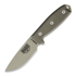 ESEE Model 3, desert tan, green plastic sheath