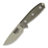ESEE Model 3, desert tan, green plastic sheath