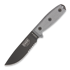 ESEE Model 4, 440C, serrated, black/black, black plastic sheath, nylon sheath