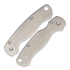 Flytanium - Classic Titanium Scales for Spyderco Paramilitary 2 Knife - Titanium Stonewash