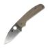 Flytanium Micarta Lotus Scales for Spyderco Shaman - Green Canvas handle scales