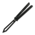 Flytanium Zenith Trainer - Void Black / Black balisong trainer