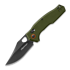 Fox Edge - Crew Clip Point - Blackwash - G10, roheline