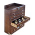 Gerstner International 6-Drawer Collector's Chest Oak