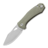 GiantMouse ACE Atelier kääntöveitsi, green canvas micarta