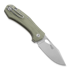 GiantMouse ACE Atelier sulankstomas peilis, green canvas micarta