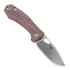 GiantMouse ACE Atelier sulankstomas peilis, red canvas micarta