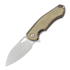 GiantMouse ACE Biblio Bronze kääntöveitsi, Natural Canvas Micarta Inlay