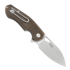 GiantMouse ACE Biblio Bronze kääntöveitsi, Natural Canvas Micarta Inlay