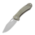 GiantMouse ACE Grand Green Canvas Micarta sulankstomas peilis
