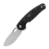 GiantMouse ACE Jagt sulankstomas peilis, black canvas micarta