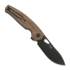 GiantMouse ACE Jagt Burlap Micarta sulankstomas peilis, PVD