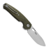 GiantMouse ACE Jagt sulankstomas peilis, green canvas micarta