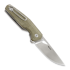 GiantMouse ACE Nimbus V2 Green Canvas Micarta sulankstomas peilis