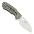 GiantMouse ACE Riv sulankstomas peilis, green canvas micarta
