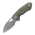 GiantMouse ACE Riv Liner lock sulankstomas peilis, green canvas micarta