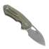 GiantMouse ACE Riv Liner lock sulankstomas peilis, green canvas micarta