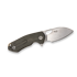 GiantMouse ACE Riv Liner lock sulankstomas peilis, green canvas micarta