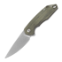 GiantMouse Corta Green Canvas Micarta sulankstomas peilis