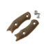 GiantMouse - Handle kit for GMF1, burlap micarta
