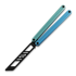 Glidr Arctic 2 Tumbled balisong trainer, Lagoon