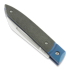 Coltello pieghevole HEAdesigns Falcon Jiggeg TI, blu