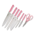 Hen & Rooster Seven Piece Kitchen Set Pink