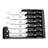 Hen & Rooster Steak Knife Set Black Wood