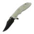 Coltello pieghevole Hinderer 3.5 XM-18 Bowie, Magnacut, Battle Black, translucent green