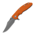 Hinderer 3.5 XM-18 Bowie sulankstomas peilis, Magnacut, Working Finish, oranžinėnge