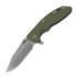 Coltello pieghevole Hinderer 3.5 XM-18 Harpoon Spanto, Magnacut, Stonewash Blue, verde