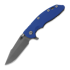 Hinderer 3.5 XM-18 Harpoon Spanto sulankstomas peilis, Magnacut, Working Finish, mėlyna