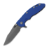 Coltello pieghevole Hinderer 3.5 XM-18 Harpoon Spanto, Magnacut, Working Finish, blu