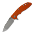 Hinderer 3.5 XM-18 Harpoon Spanto Tri-Way Stonewash sulankstomas peilis, oranžinėnge