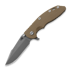 Coltello pieghevole Hinderer 3.5 XM-18 Harpoon Spanto Tri-Way Working Finish FDE G-10
