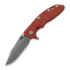 Coltello pieghevole Hinderer 3.5 XM-18 Harpoon Spanto Tri-Way Working Finish Red G-10