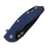Hinderer 3.5 XM-18 Magnacut Skinny Slicer Tri-Way Battle Black Blue/Black G10 sulankstomas peilis