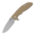 Coltello pieghevole Hinderer 3.5 XM-18 Magnacut Skinny Slicer Tri-Way Stonewash Bronze Coyote G10