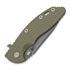 Hinderer 3.5 XM-18 Magnacut Skinny Slicer Tri-Way Working Finish OD Green G10 sulankstomas peilis