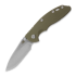 Coltello pieghevole Hinderer 3.5 XM-18 Slicer Non Flipper Tri-Way Stonewash Bronze OD Green G10