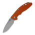 Couteau pliant Hinderer 3.5 XM-18 Slicer Non Flipper Tri-Way Stonewash Bronze Orange G10